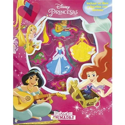 Imagen de Princesas. Historias animadas: Incluye un libro y figuritas con ventosa