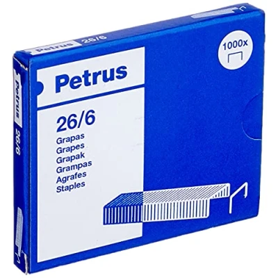 Imagen de PETRUS 55710 Grapas Cobreadas de Oficina 26/6 (x1000)