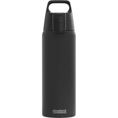 Imagen de SIGG Shield ONE Black botella reutilizable (0.75 L), hermética sin sustancias nocivas, de acero inoxidable duradera con cierre Top