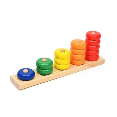 Imagen de Goki Puzzles de maderaPuzzles maderaGOKIAprende a Contar con Anillos, Multicolor, Small (Gollnest &amp; Kiesel 58941.0)