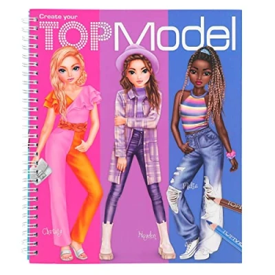 Imagen de Depesche 12447 Create Your TOPModel Libro para Colorear con 40 páginas diseñar Conjuntos de Moda