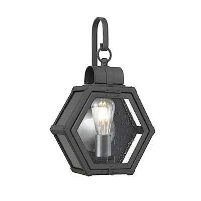 Imagen de Quintiesse Aplique de exterior Heath ancho 26,7cm negro