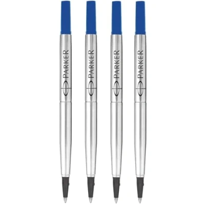 Imagen de Parker Quink Recambio de tinta para bolígrafo punta media (0,7 mm, azul, 4 unidades)