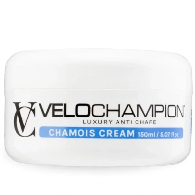 Imagen de VeloChampion Crema Antirozaduras Lujosa para Ciclismo y Carrera Badana de Vegana Hombres Mujeres Reduce Fricción en Muslos Pies (150ml)