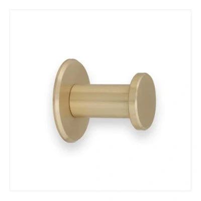Imagen de EVI Herrajes Percha de Baño Colgador Pared Latón Acabado Mate Para Colgar Ropa, Abrigos o Toallas Toallero Adhesivo y/o Tornillo 190DUALLMT