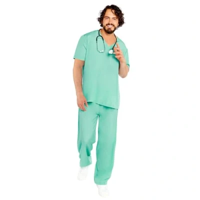 Imagen de amscan 9919039 Unisex Doctors Scrubs Top &amp; Trousers Adults Fancy Dress Costume Size: M/L