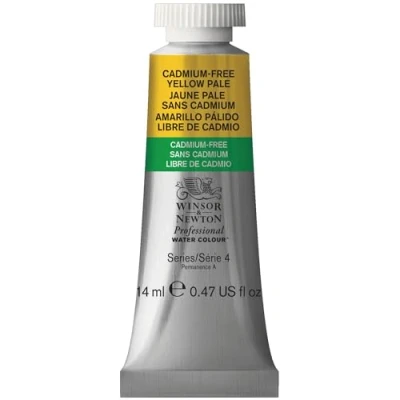Imagen de Winsor &amp; Newton Acuarela Profesional Pintura De Acuarela, Alta Luminosidad, Resistente a la Luz, Calidad Archivo, Tubo 14 ML, Color Amarillo Claro Libre Cadmio