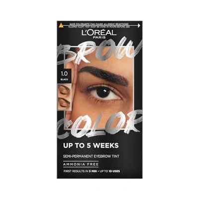 Imagen de L&#039;Oréal Paris Brow Color Tinte De Cejas Semipermanente, 1.0 Black