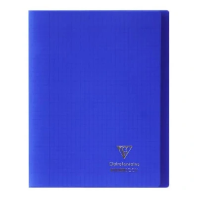 Imagen de Clairefontaine 981422C Un Cahier Agrafé Koverbook Bleu Marine 24x32 cm 96 Pages Grands Carreaux Papier Blanc 90 g Couverture Polypro