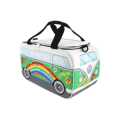 Imagen de BRISA VW Collection Bolsa térmica Aislante para Comida Volkswagen T1 Camper Bus (Peace/Verde/25 litros)
