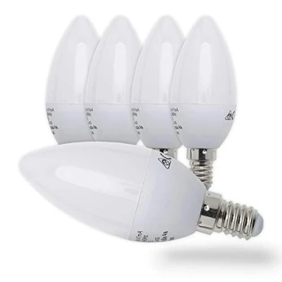 Imagen de B.K.Licht Bombillas LED E14, Ecológico, 5W Equivalente a 40W, Luz Blanca cálida 3000K 470lm, 230V, Set de 5