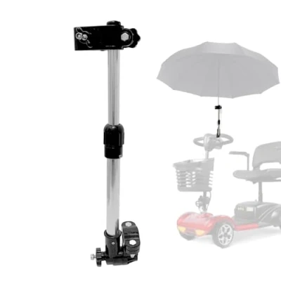 Imagen de Muttiy haute qualité réglable pour vélo Parapluie support de fixation Wivel connecteur Poignée barre cadre Accessoires poussette bébé Chaise Fauteuil roulant