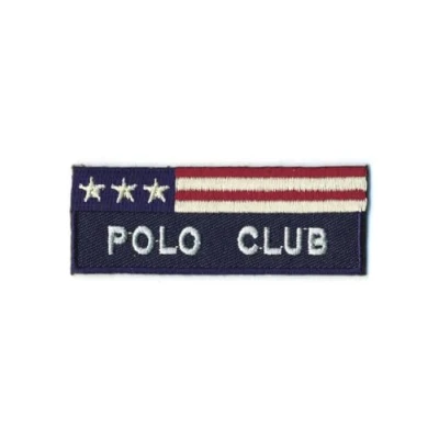 Imagen de Parche termoadhesivo, diseño con texto &quot;Polo Club&quot;, color azul marino