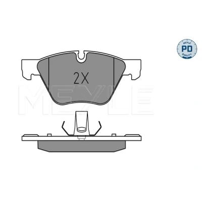 Imagen de MEYLE 025 246 9719/PD Juego de pastillas freno PD Quality Eje delantero preparado para indicador desgaste Chapa antichirridos BMW: 5 Berlina