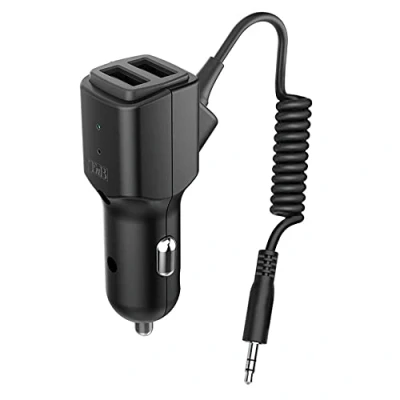 Imagen de TNB CACBTKIT Cargador de Mechero con Receptor Bluetooth, Negro