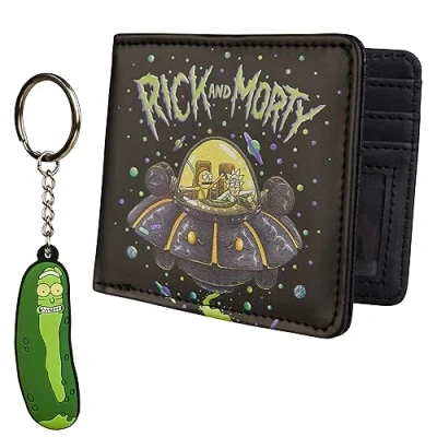 Imagen de Rick and Morty Cartera para Hombres Monedero Chico con Diseño Incluye Llavero Regalo Chicos