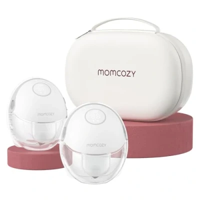 Imagen de Momcozy Extractor de Leche Manos Libres Mobile Style M6, Portátil, Ritmo Ideal Para Más Leche, Brida DoubleFit Ajustado &amp; Discreto con 3 Modos 9 Niveles 24 mm (2, Gris)