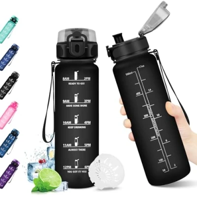 Imagen de KollyKolla Botella Agua Niños 500ml, de Pequeña, Cantimplora Infantil Prueba Fugas, sin BPA, Reutilizable, Garrafa para Niño, Niña, Colegio, Preescolar, Guardería, Bicicleta