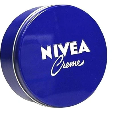 Imagen de 2 botes de crema Nivea para todo tipo piel, 400 ml, color azul