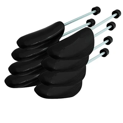 Imagen de Incutex 4 pares de hormas zapatos tamaño variable 38 44, plástico para zapatillas, estiradores negro
