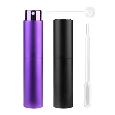 Imagen de Zingso Pulverizador de perfume rellenable,2botellas 10ml rotating mejoradas para viajes después del afeitado con herramientas recarga vacaciones y salida nocturna