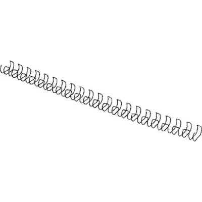 Imagen de GBC IB165429 Canutillo 21 anillas WIRE paso US 14 mm (caja 100) color negro
