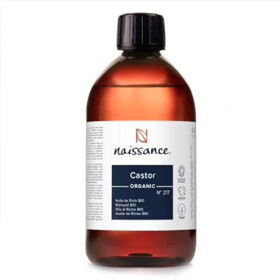 Imagen de Naissance Aceite de Ricino BIO Prensado en Frio (No. 217) 450ml Hidratante Nutritivo Natural Pelo Piel Uñas Cejas Pestañas Ojos Vegano