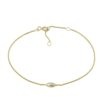 Imagen de Fossil Pulsera para mujer, plata de ley chapada en Oro 14 quilates, largo: 190 mm, ancho: 7,6 alto: 4,1 JFS00612710, Claro