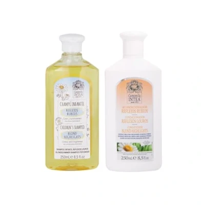 Imagen de Camomila Intea Champú Reflejos Rubios Infantil para Cabellos 250 ML + Acondicionador Con extracto de flores manzanilla