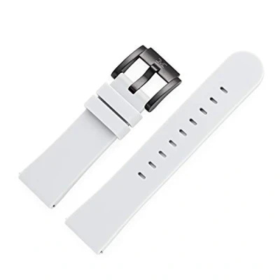 Imagen de TW Steel Marc Coblen Correa de silicona para reloj (22 mm, cierre negro), Blanco,