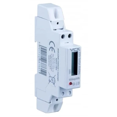 Imagen de VCX contador de corriente LCD 1P intermedio 1F carril DIN DDS238 bajo consumo propio almacenamiento datos