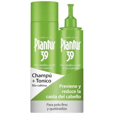 Imagen de Plantur 39 Pack de Shampoo Cafeína 250 ml y Tonico 200 Evita Reduce la Caida Cabello Mujer Para Fino Quebradizo Tratamiento Anticaida
