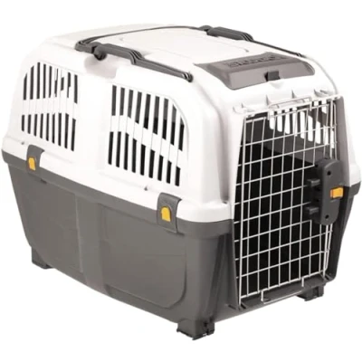 Imagen de Transportín SKUDO 4 para perros y gatos Puerta metálica Homologado los viajes categoría IATA mascotas 68 x 48 51 cm