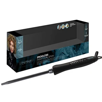 Imagen de Revamp Progloss Tight Curl Stick Rizador de Pelo con Calor Modelador Iónico Barril Cerámica Delgado para Rizos y Ondas Definidas, Temperatura Regulable, Apagado Automático