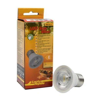 Imagen de Lucky Reptile LED Sun Mini 5 Watt Foco de luz para Bases E27 lámpara terrarios con Rendimiento Impresionante iluminación terrario 1 Unidad