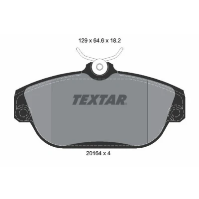 Imagen de TEXTAR 2016402 Juego de pastillas freno no preparado para indicador desgaste VOLVO: 940 II Berlina, 740 Familiar, Familiar