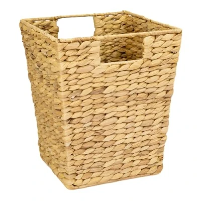 Imagen de HMF Papelera de oficina trenzada jacinto agua, rectangular, 25 x 30 cm