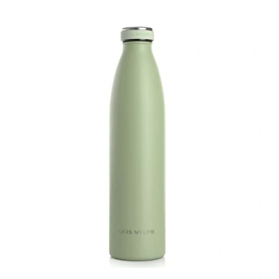 Imagen de LARS NYSØM Botella de Acero Inoxidable aislada 1l Cantimplora 1 litro a prueba fugas para deportes, bicicleta, perro (Sage Green, 1000ml)
