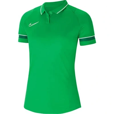 Imagen de Nike Dri FIT Academy Camisa Polo, Mujer, Lt Green Spark/Blanco/Pino Green/Blanco, S