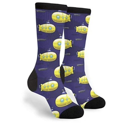 Imagen de 934 Unisex Calcetines Lindo Submarino De Dibujos Animados Deporte Respirable Socks Suaves Para Hombre Caminar Regalo 40Cm