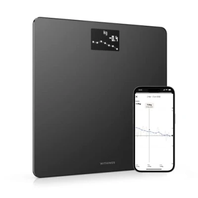Imagen de Withings Body báscula inteligente con conexión Wi Fi y seguimiento del IMC, digital de baño sincronización la aplicación móvil por Bluetooth o