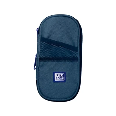 Imagen de Oxford B MAX, Estuche Escolar con Goma Elástica, Material Reciclado RPET, Color Azul Marino