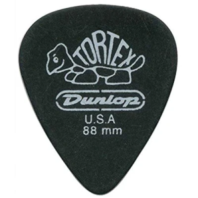Imagen de Dunlop 488 TORTEX PITCH BLACK Standard Púas (12 Pack) 0.88 mm
