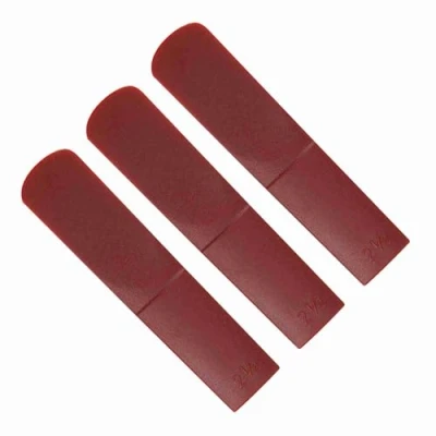 Imagen de Cañas Saxofón Alto,3Pcs Resina reemplazo para Saxofon Saxo Alto Boquilla de Sax Fuerza 2.5 Accesorio Rereemplazo paración (Rojo)