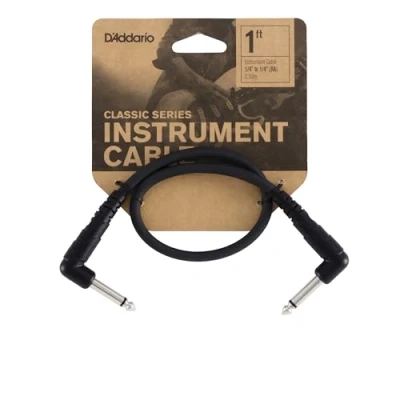 Imagen de D&#039;Addario Cable de Guitarra Conexión Instrumento Serie Classic 1/4 Pulg Macho a 0.3048 Metros Ángulo Recto 3 Paquete