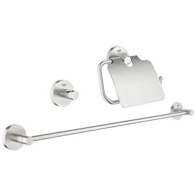 Imagen de Grohe Set de accesorios baño Juego 3 en 1 color Round (Supersteel) Ref. 40775DC1