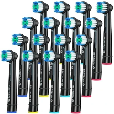 Imagen de REDTRON Recambios para cepillo de dientes Eléctrico compatible con Oral B (16 unidades), Cabezal Precision Clean Pro1000 Pro3000 Pro5000 Pro7000 y más