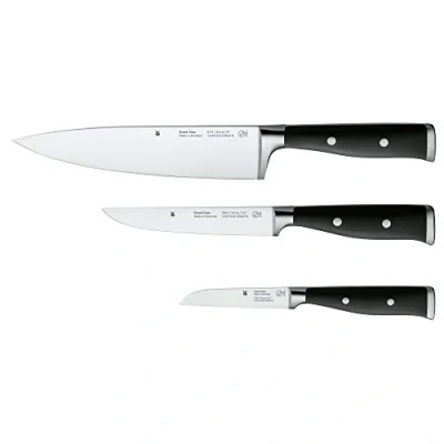 Imagen de WMF Grand Class Juego 3 Cuchillos de Cocina, Acero, Negro, Unidades