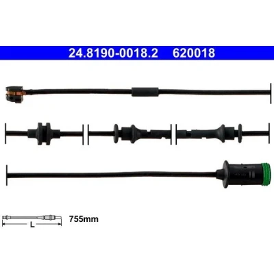 Imagen de ATE 24.8190 0018.2 Sensor de Desgaste Pastillas Frenos OPEL: Astra G Coupé, Zafira A, Berlina