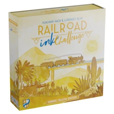 Imagen de Asmodee , Railroad Ink Challenge Shining Yellow Edition Board Game 1 4 Players Ages 8+ 15 30 Minute Playing Time